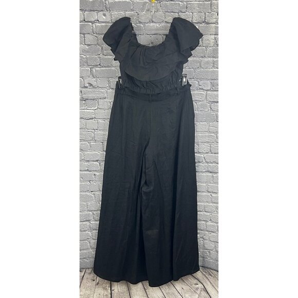 Banana Republic Meridian Black  Linen Pant with Matching Top Size S 4 - Picture 7 of 12